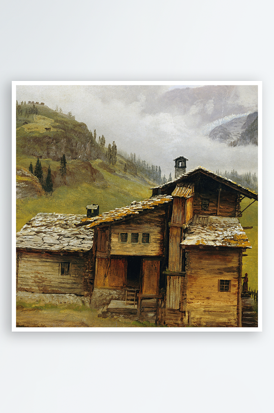 欧式风景画油画装饰画-众图网