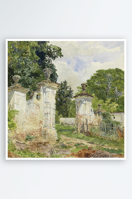 欧式风景画油画装饰画图片-众图网