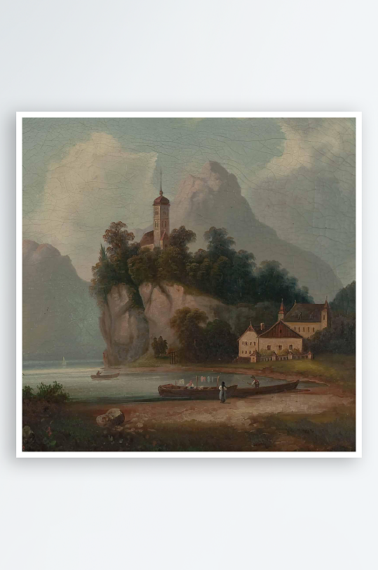 欧式风景画油画装饰画图片-众图网