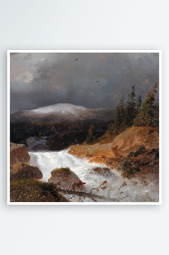 欧式风景画油画装饰画图片-众图网