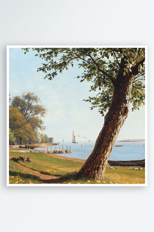 欧式风景画油画装饰画图片-众图网