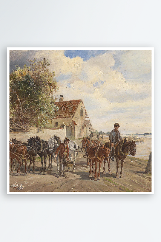 欧式风景画油画装饰画图片-众图网