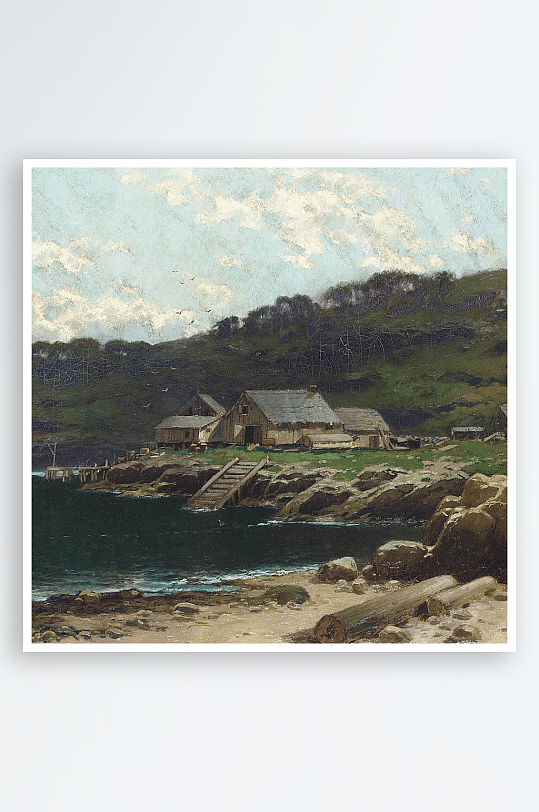 欧式风景画油画装饰画图片-众图网