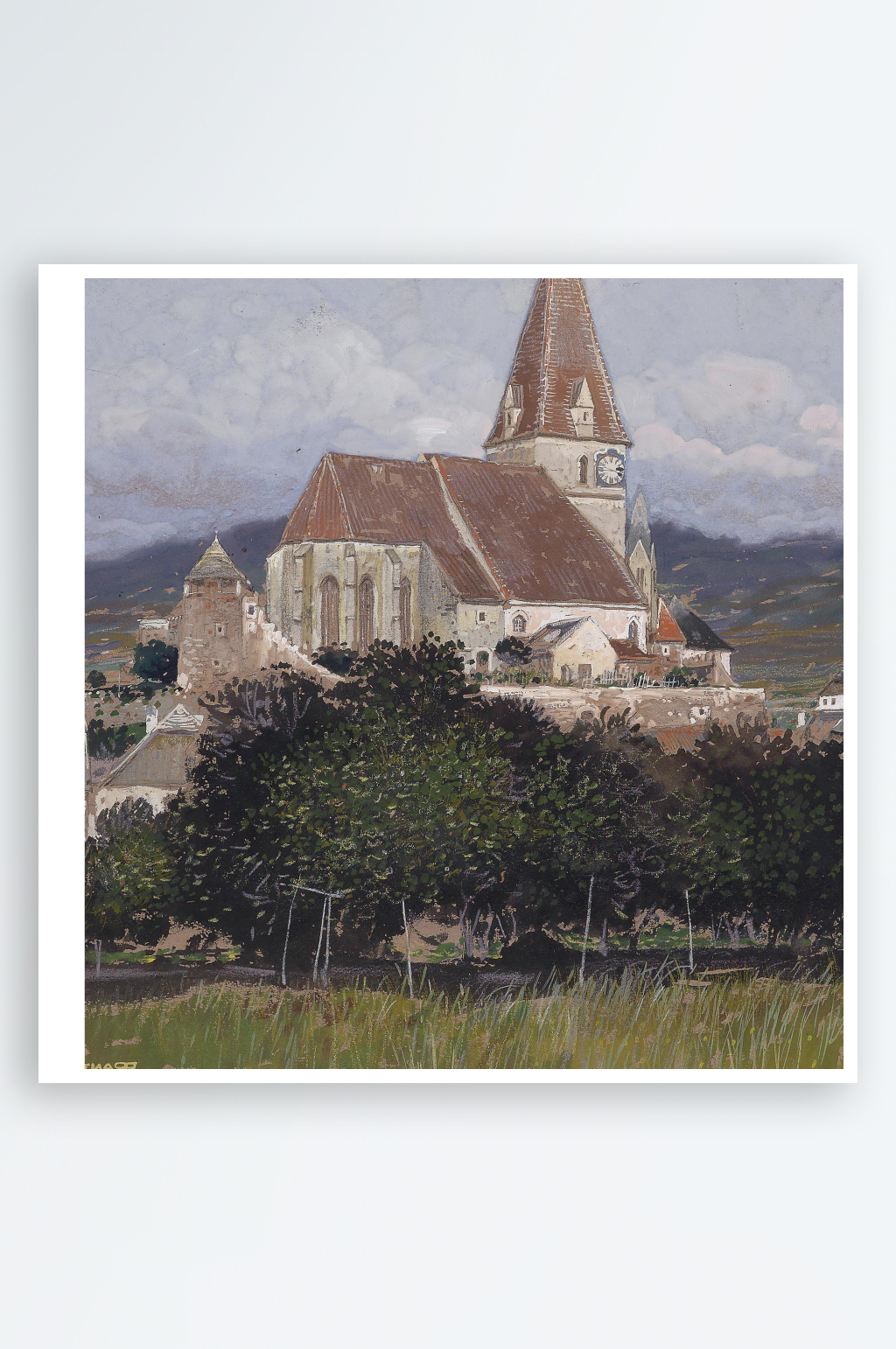 高清欧式风景画油画装饰画素材