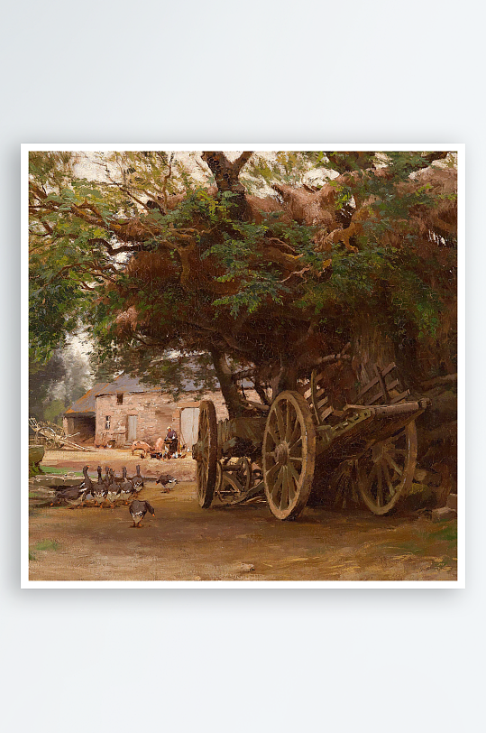 高清欧式风景画油画装饰画挂画-众图网