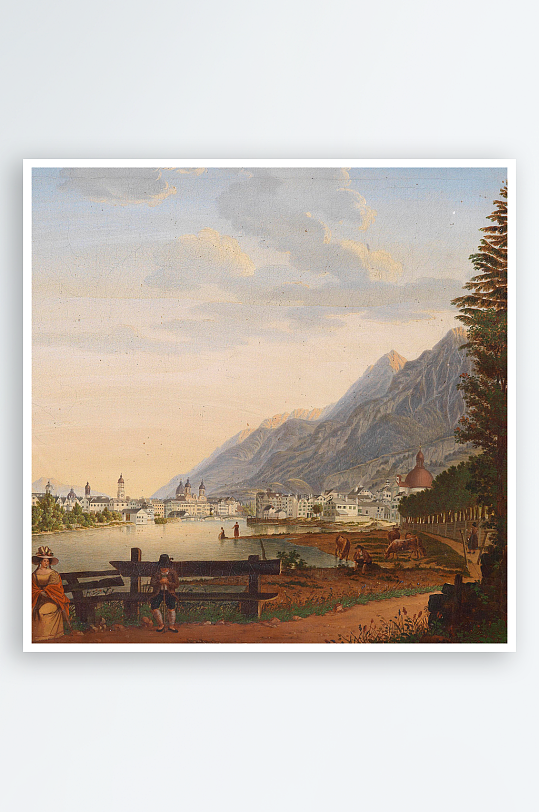 欧式风景画油画装饰画-众图网