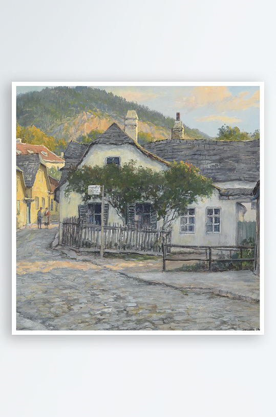 欧式风景画油画装饰画-众图网