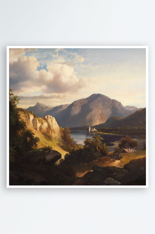 欧式风景画油画装饰画-众图网