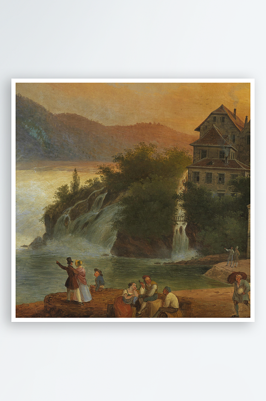 欧式风景画油画装饰画-众图网