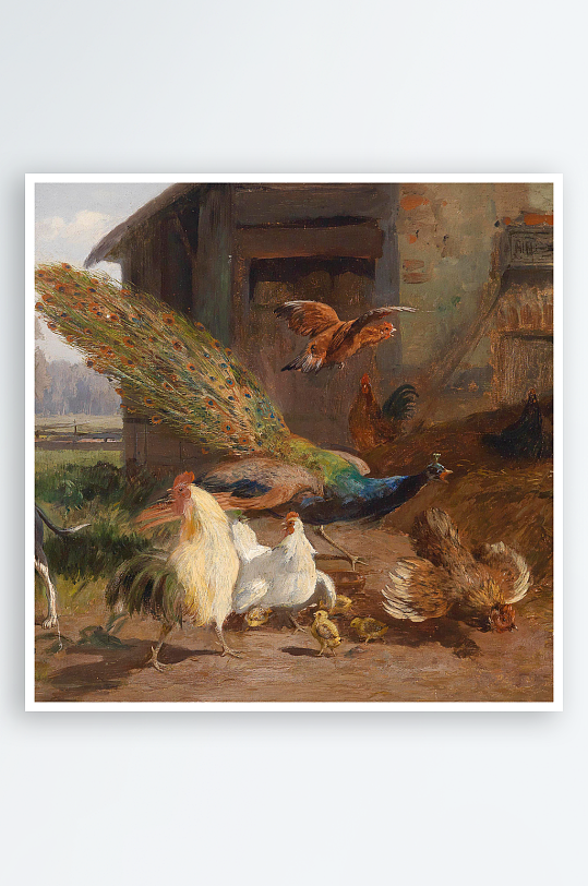 唯美欧式风景画油画装饰画-众图网