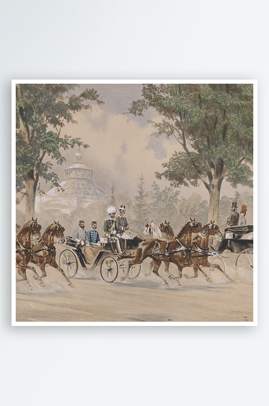 唯美欧式风景画油画装饰画-众图网