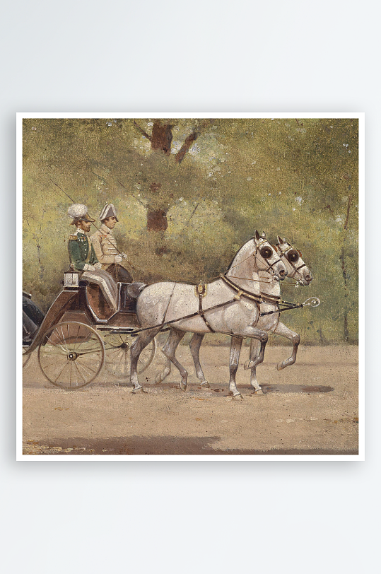 唯美欧式风景画油画装饰画-众图网