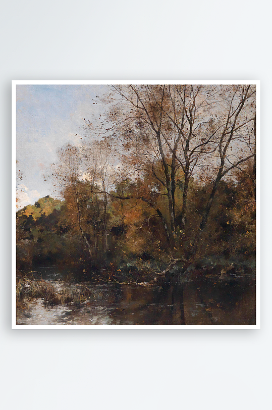 唯美欧式风景画油画装饰画-众图网