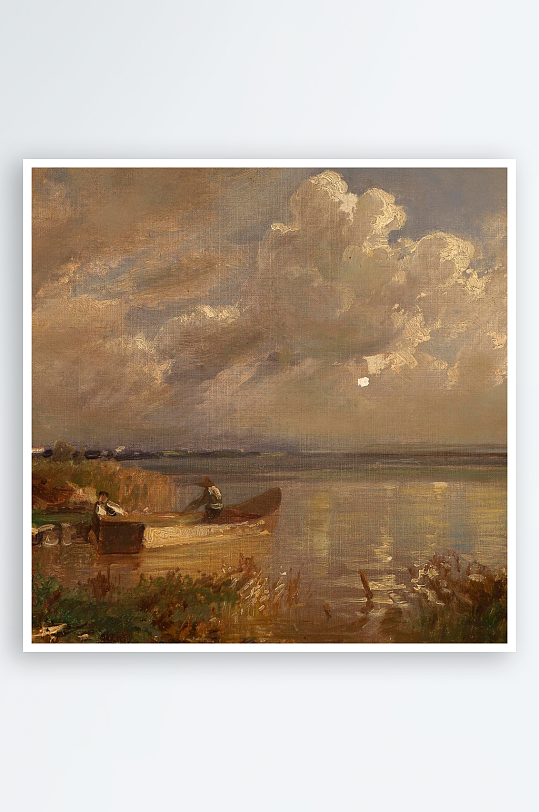 唯美欧式风景画油画装饰画-众图网