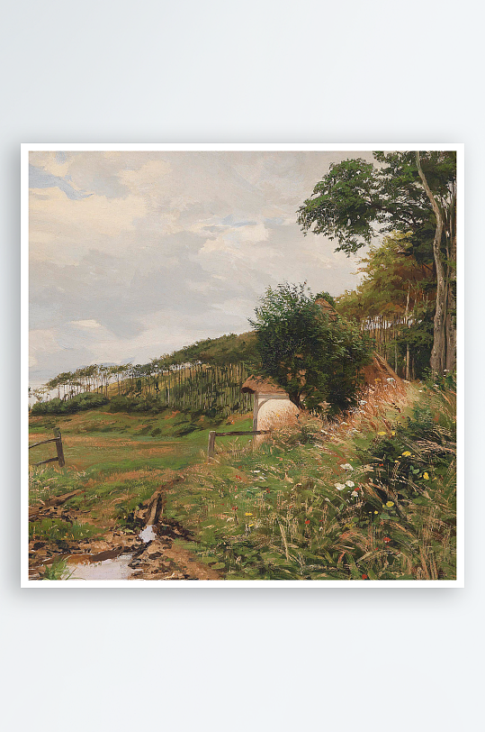 唯美欧式风景画油画装饰画-众图网