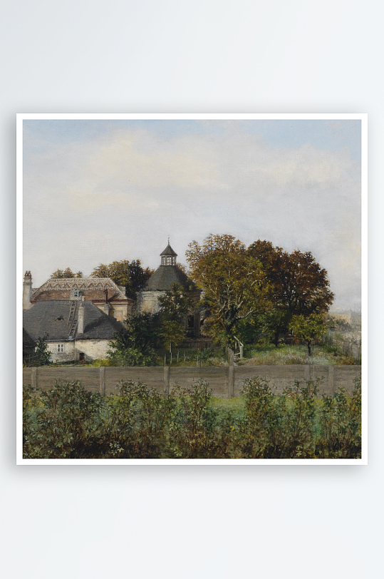 唯美欧式风景画油画装饰画-众图网