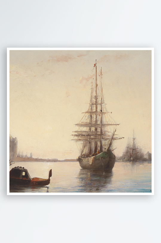 唯美欧式风景画油画装饰画-众图网