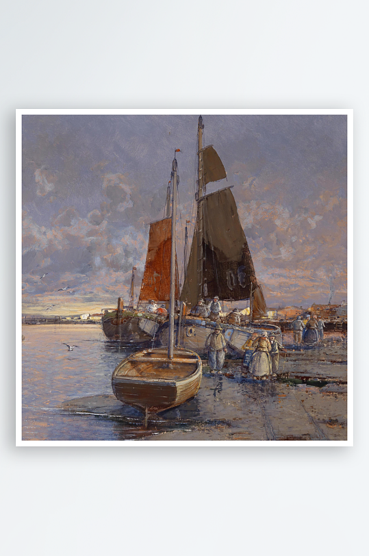 唯美欧式风景画油画装饰画-众图网