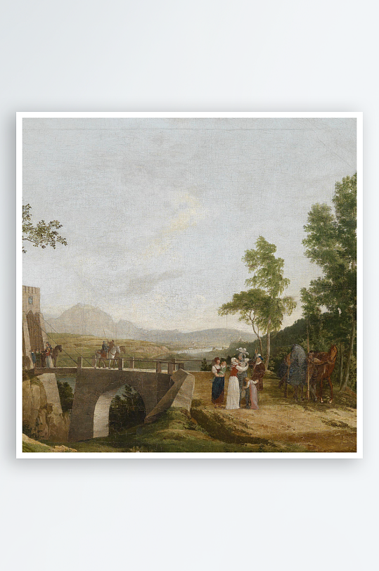 唯美大气欧式风景画油画装饰画-众图网