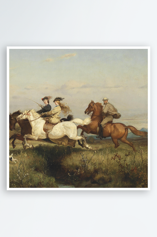 唯美大气欧式风景画油画装饰画-众图网