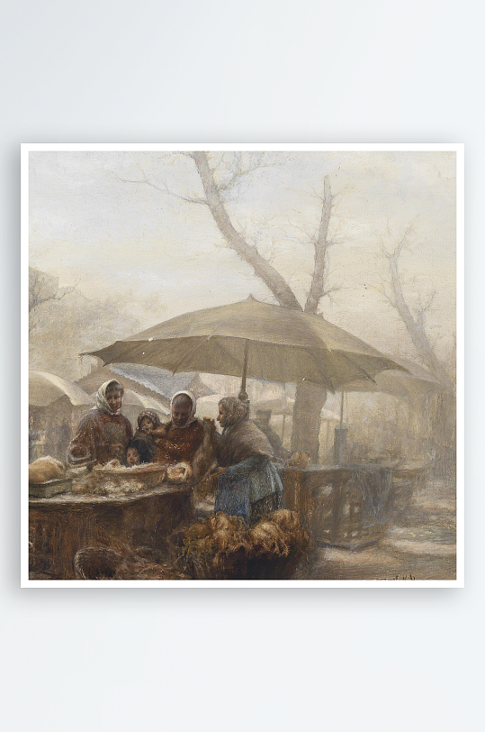 唯美大气欧式风景画油画装饰画-众图网