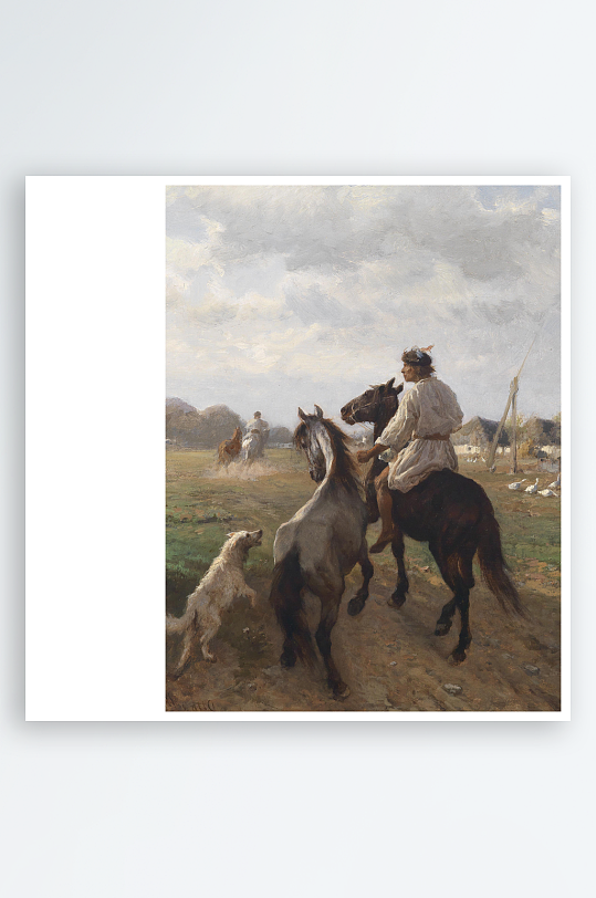 唯美大气欧式风景画油画装饰画-众图网