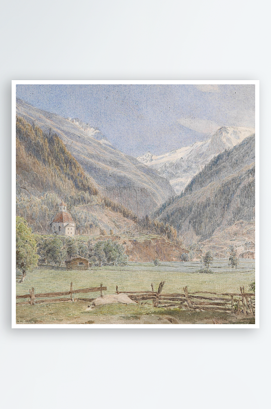 唯美大气欧式风景画油画装饰画-众图网