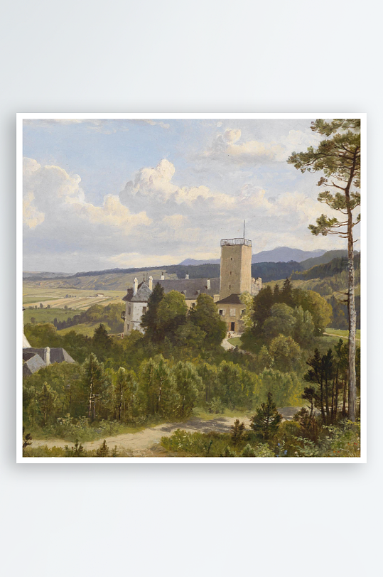 唯美大气欧式风景画油画装饰画-众图网