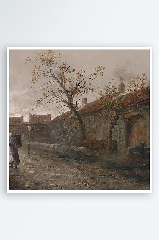 唯美大气欧式风景画油画装饰画-众图网