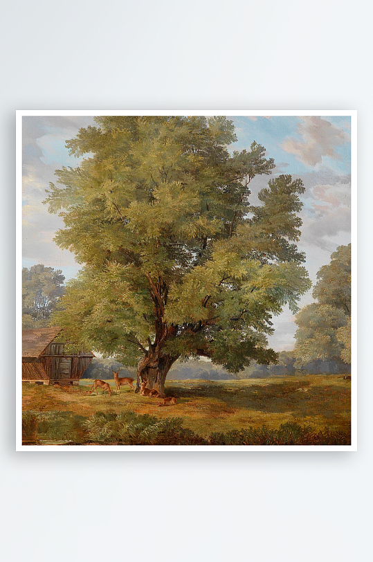 唯美大气欧式风景画油画装饰画-众图网