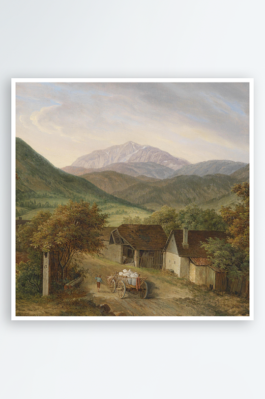 唯美大气欧式风景画油画装饰画-众图网