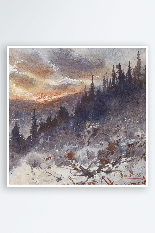 唯美欧式风景画油画装饰画-众图网