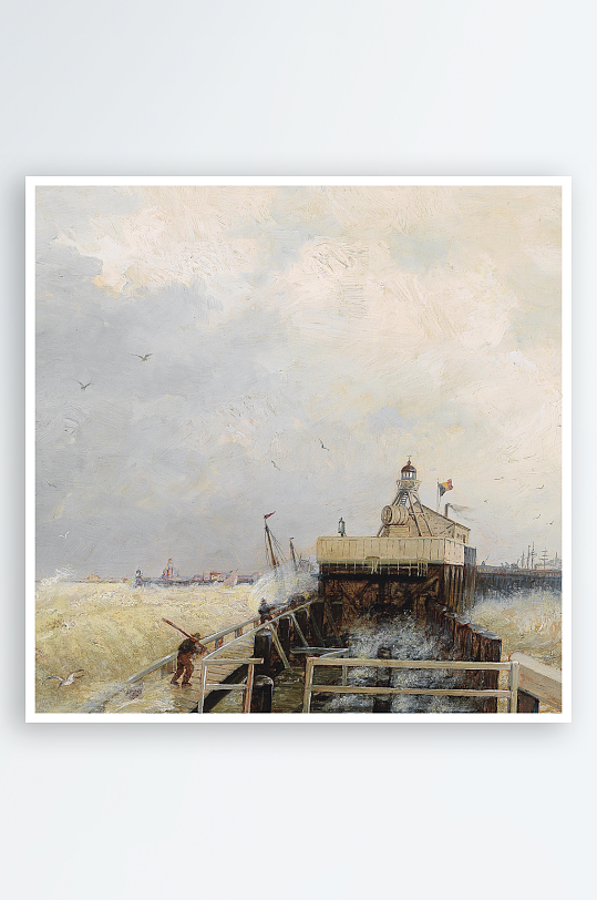 唯美欧式风景画油画装饰画-众图网