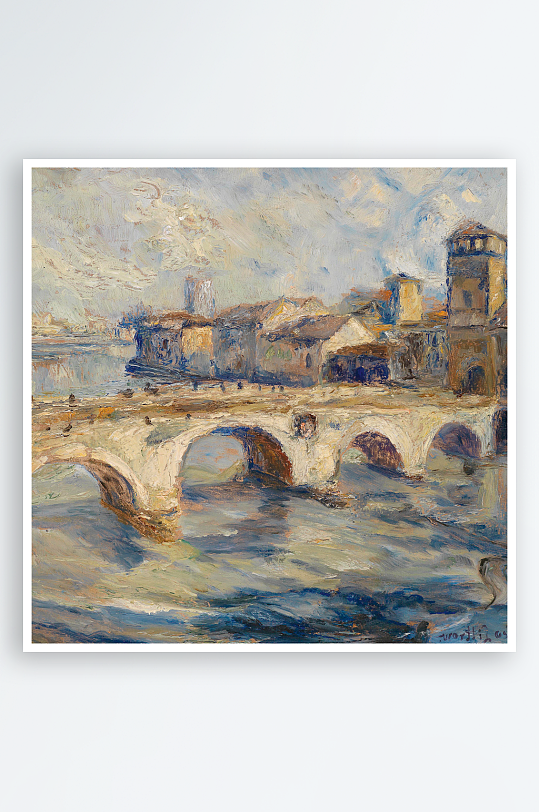 唯美欧式风景画油画装饰画-众图网