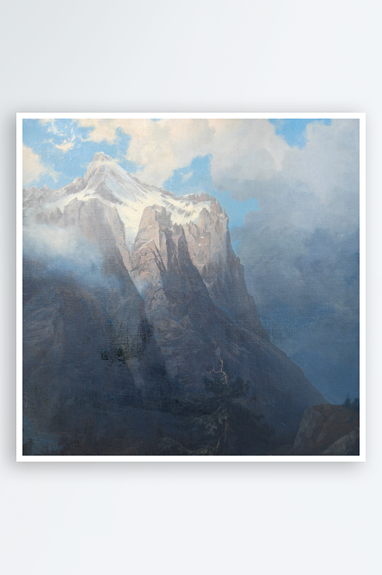 唯美欧式风景画油画装饰画-众图网