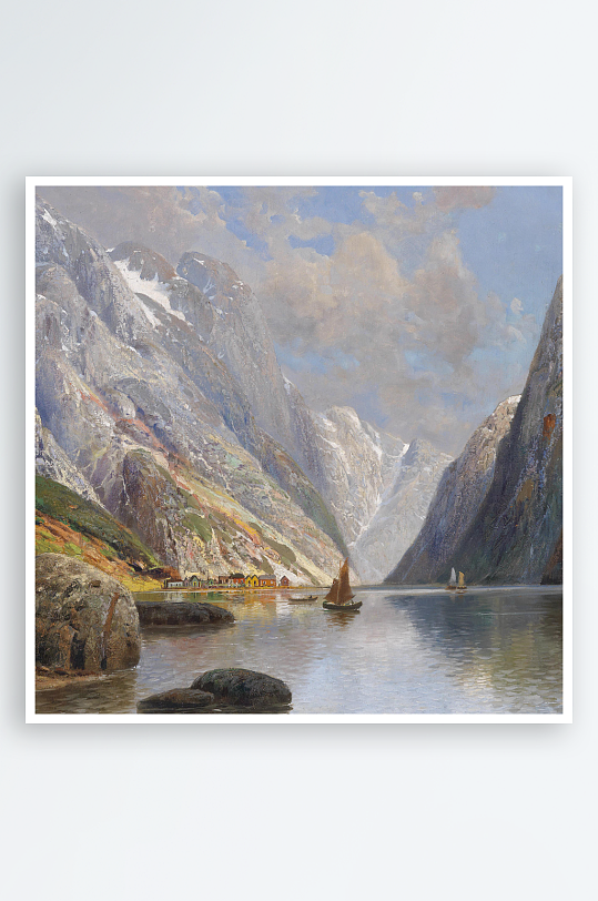 唯美欧式风景画油画装饰画-众图网