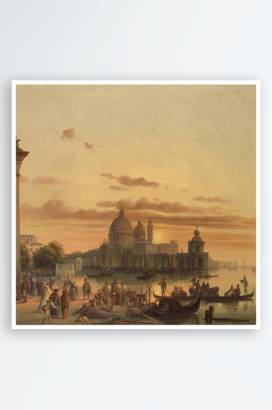 欧式风景画油画装饰画-众图网