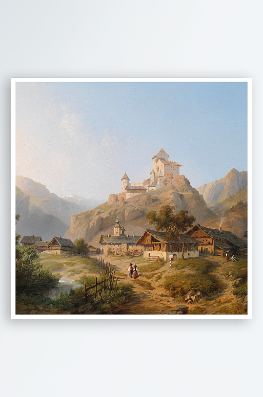 欧式风景画油画装饰画-众图网