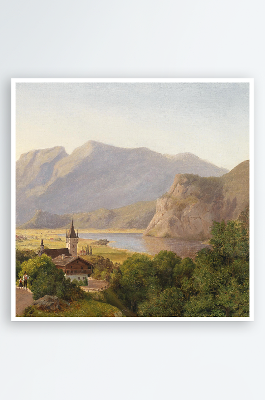 欧式风景画油画装饰画-众图网