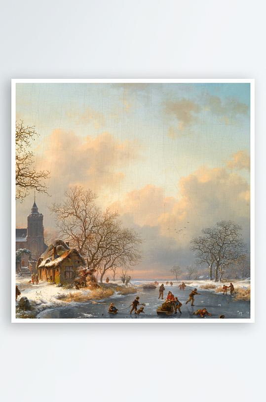 欧式风景画油画挂画-众图网