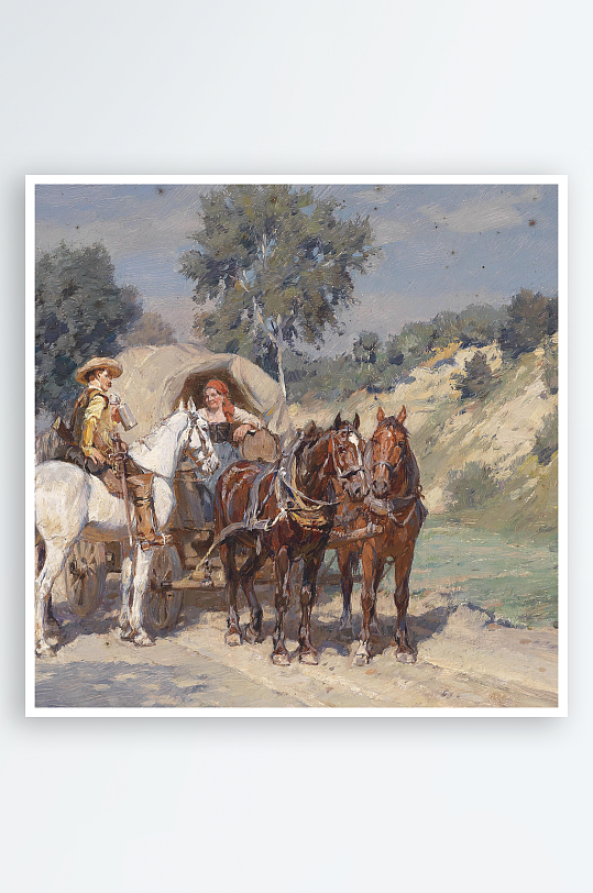 欧式风景画油画挂画-众图网