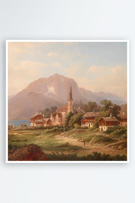 欧式风景画油画挂画-众图网