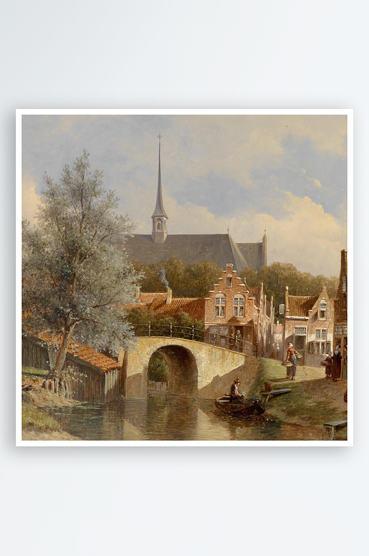 欧式风景画油画装饰画-众图网