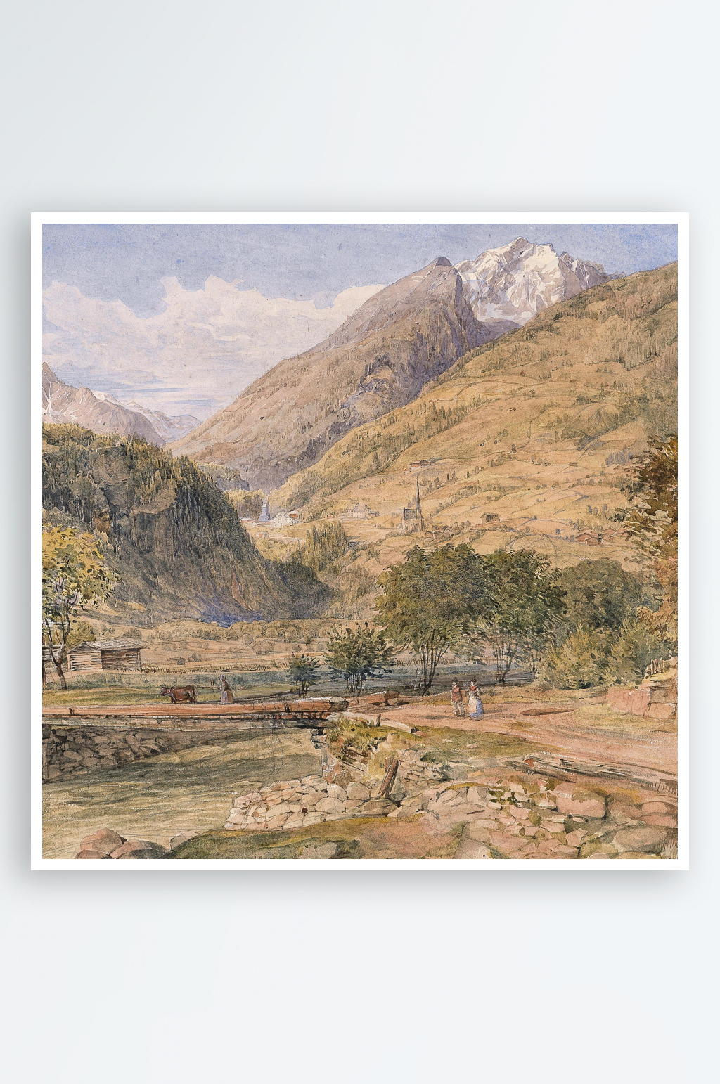 欧式风景画油画装饰画素材