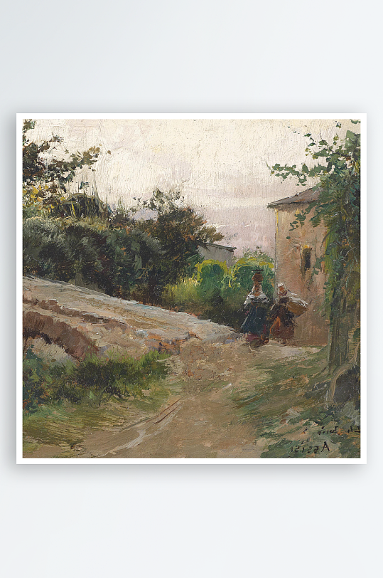 欧式风景画油画装饰画-众图网