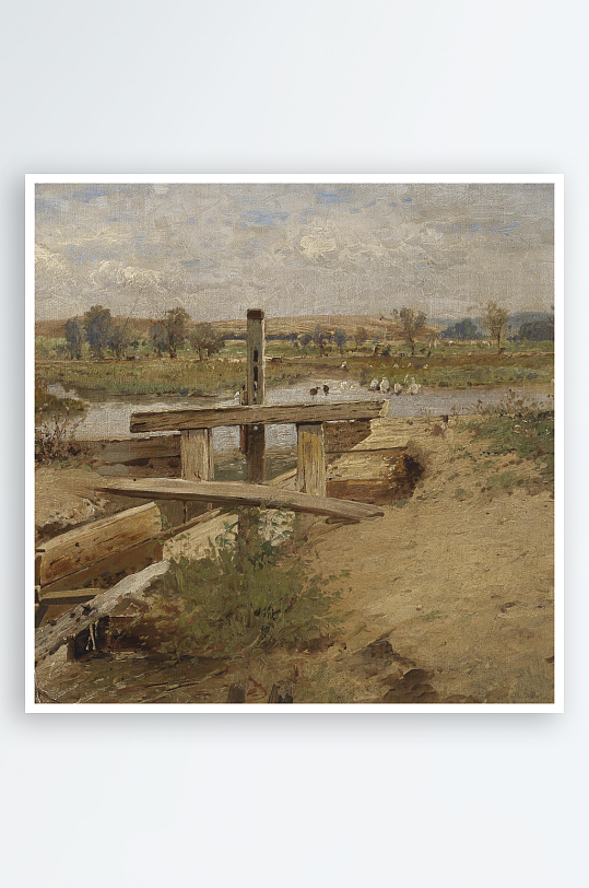 唯美欧式风景画油画装饰画-众图网