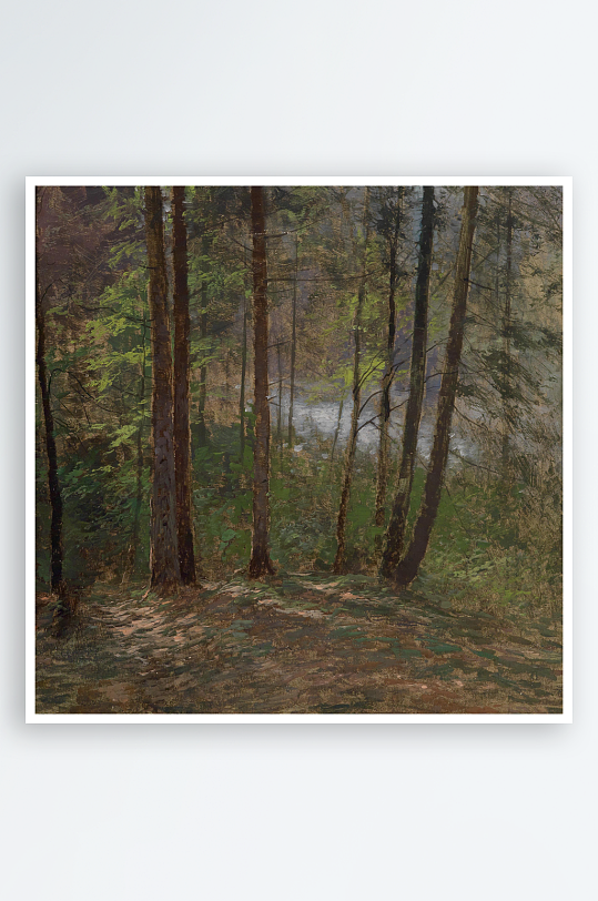 唯美欧式风景画油画装饰画-众图网