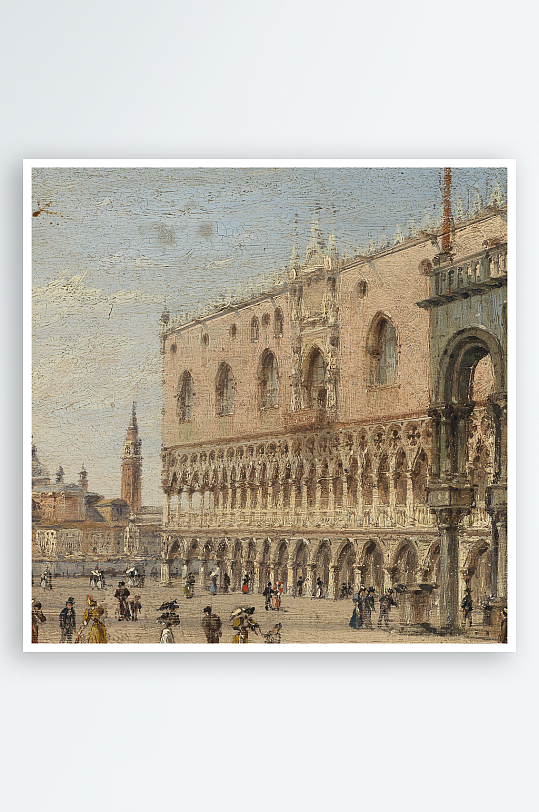 唯美欧式风景画油画装饰画-众图网