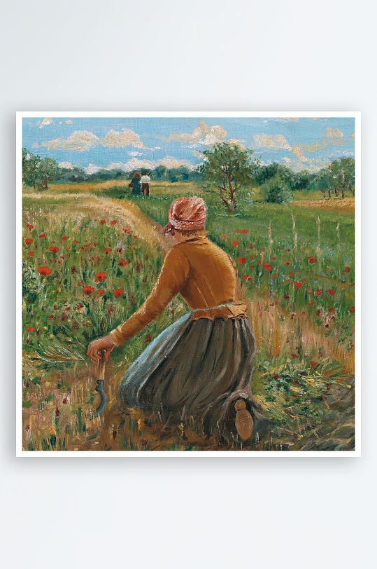 唯美欧式风景画油画装饰画-众图网