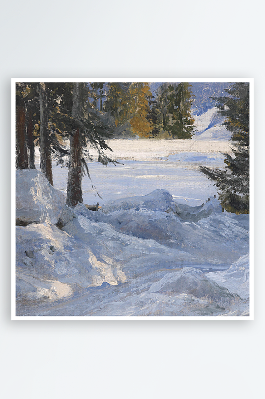 唯美大气欧式风景画油画装饰画-众图网